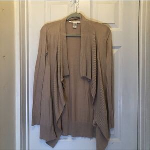 Diane von Furstenberg Voleta Silk Cashmere Cardigan Tan Sweater Size P/S